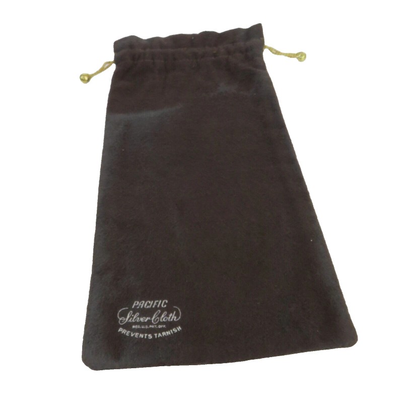 Pacific Silvercloth Vintage Pacific Silver Cloth Anti-Tarnish Drawstring Bag, 10.5"