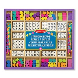 Melissa & Doug Fädel-Kreativset (mit Holzperlen, -buchstaben, -formen)