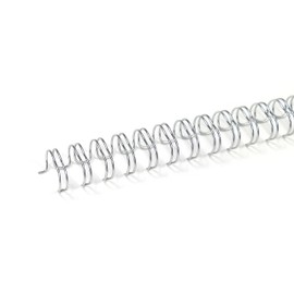 RAYSON Double Loop Binding Wire Spines, 3/8 Inch, 2:1 Pitch Binding Wires Capacity 70 Sheets, 21 Loops for Letter Size Paper, Silver Wire Binding Spiral Pack of 100