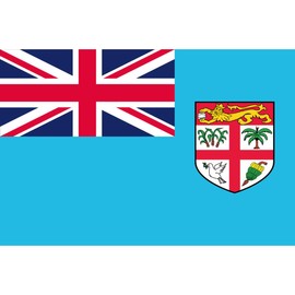 mrdeco Metall Schild 12x18cm gewölbt Fidschis Flag of Fiji Schild