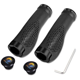 TOPCABIN Ergonomic Design Bicycle Handlebar Grips Widen Holding Surface (Black)