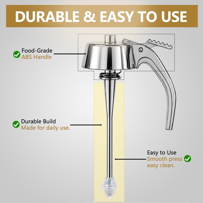 Shatterproof Honey Dispenser No Drip with Stand, Clear Syrup Dispenser
