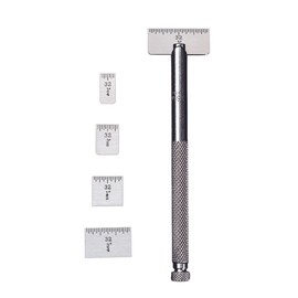 Starrett Small Steel Rule with Holder in Protective Case - Ideal for Professionals and Home Improvement, Machine-Divided Graduations, 1/4" to 1" Length - S423Z