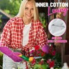 HANDLANDY Ladies Leather Gardening Gloves, Thorn Proof Long Gauntlet Garden