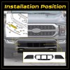 Unbranded ML3Z17B968BB Front Bumper Grille + Corner Panel Cover For