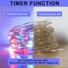 Yayfazy 4th of July Decorations Outdoor/Indoor Timer Fairy String Lights,4PACK