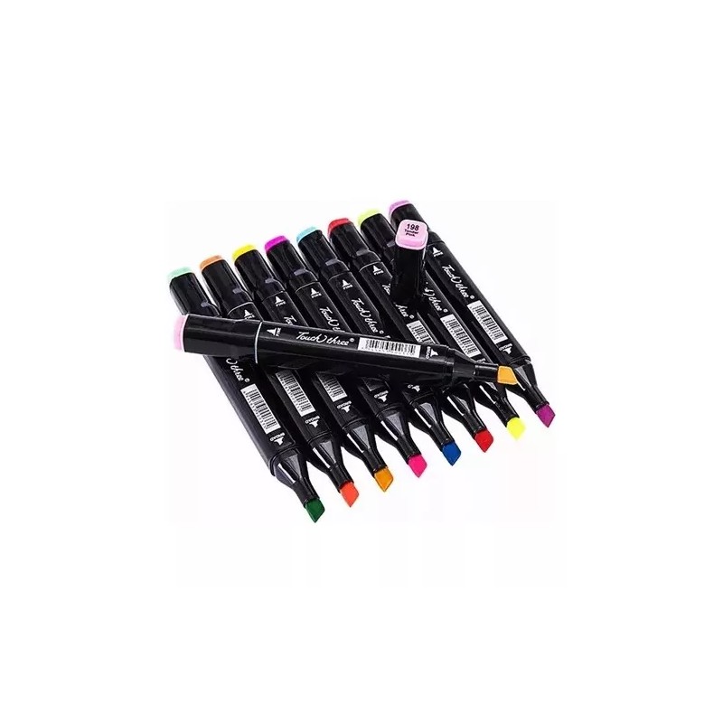 ML Plumones Touch 48 Pzas, Rotuladores, Marcadores Doble Punta