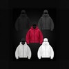 Unisex Crossover Balaclava Hooded Zip-Up Sweatshirt Outerwear - New Spring/Autumn Collection Sweatshirt M/Red 3ea