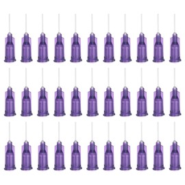 PATIKIL 21G Plastic Dispensing Needles, 60 Pcs Blunt Tips Luer Lock Glue Needle Tube with PP Flexible Tips for Liquid Glue Inks Industry Experiment, Purple