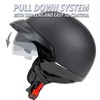 Cartman Motorcycle Open Face Helmet with Sun Visor Quick Release