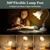 GUIGUZHJ Flower Table Lamp, 3 Level Brightness Led Reading Light