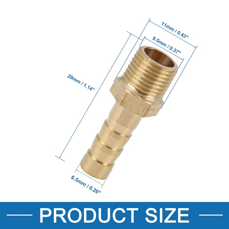 A ABSOPRO Brass Hose Fitting 6 mm Inner Diameter x