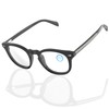 Epavouos Vollrand Blaufilterbrille Gaming Brille Computer Brille (Schwartz, Transparent und
