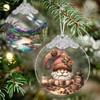 Stained Glass Suncatcher Ornament - Charming Gnome Christmas Decorations -