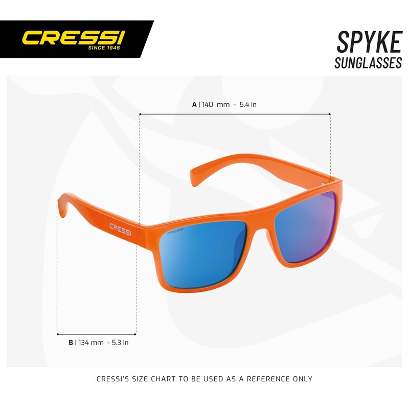 Cressi Rio Sports Sunglasses - Matt Black/Orange Lens, Uni
