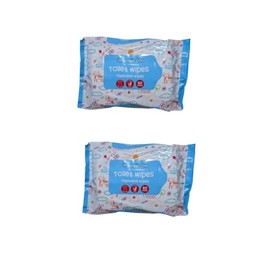 Whoopie Doo Flushable Toilet Wipes, 60 Wipes, Kids Friendly Design with Cute Animal Pattern 2packs with crwp card