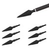 toparchery 6pcs Arrow Heads Black Steel Broadheads Screw-in Field Point