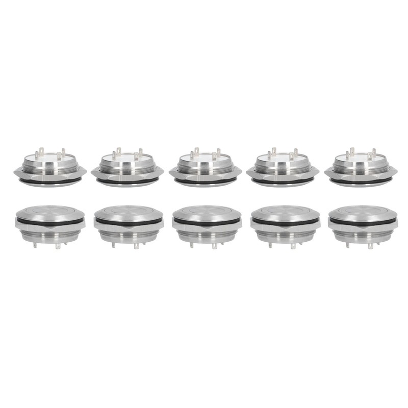 5Pcs Momentary Push Button Switch Metal Auto Reset Ultra Thin