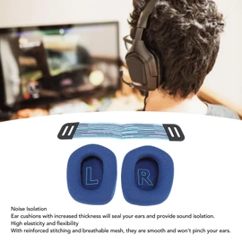 Earpads Cushion and Headband Replacement, Noise Isolation Ear Pads, Breathable Fabric Headband Straps, for G733 Wireless Headset and G335 Wired Gaming Headset (Jectsehetp8owda6-14)
