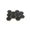 Splash Cascade 1" Hexagon Mosaic Tile (Black, Sample)