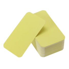 Tupalizy 100PCS Small Blank Paper Message Note Business Cards Double-Sided Mini Greeting Place Name Vocabulary Word Flash Cards Graffiti Scrapbookings DIY Gift Tags Label (Light Yellow)