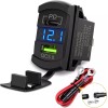 Nilight Rocker Switch Style USB Charger LED Voltmeter Quick Charge