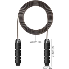 UJEFF Jump Rope, Tangle-Free Rapid Speed Jumping Rope Cable with Ball Bearings for Women, Men, and Kids, Adjustable Steel Jump Rope Workout with Foam Handles for Fitness, Home Exercise & Slim Body