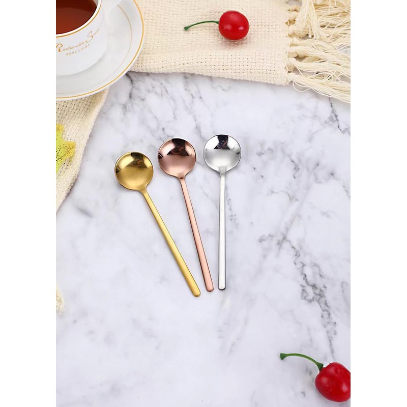 KXLCGYK Tea Spoon, Coffee Spoon, 5 Piece Set, 5.3 inches