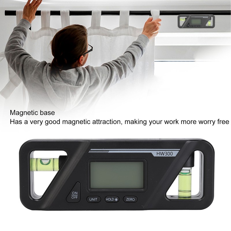 Digital Inclinometer Plastic ABS Magnetic Base Level Angle Measuring Gauge