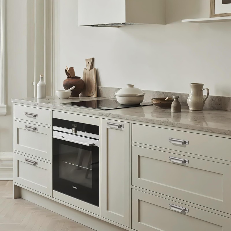 Dosoye 5 Packs 5in(128mm) Drawer Pulls Brushed Nickel Cabinet Cup