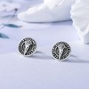 MEIDERBO 925 Sterling Silver Viking Earrings for Men Women Viking