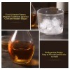 DUJUST Japanese Sake Set for 4, Glass Hammer Pattern in