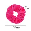 2 Pcs Hotpink Large Size Scrunchies for Women Hair Elastic