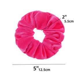 2 Pcs Hotpink Large Size Scrunchies for Women Hair Elastic Bands