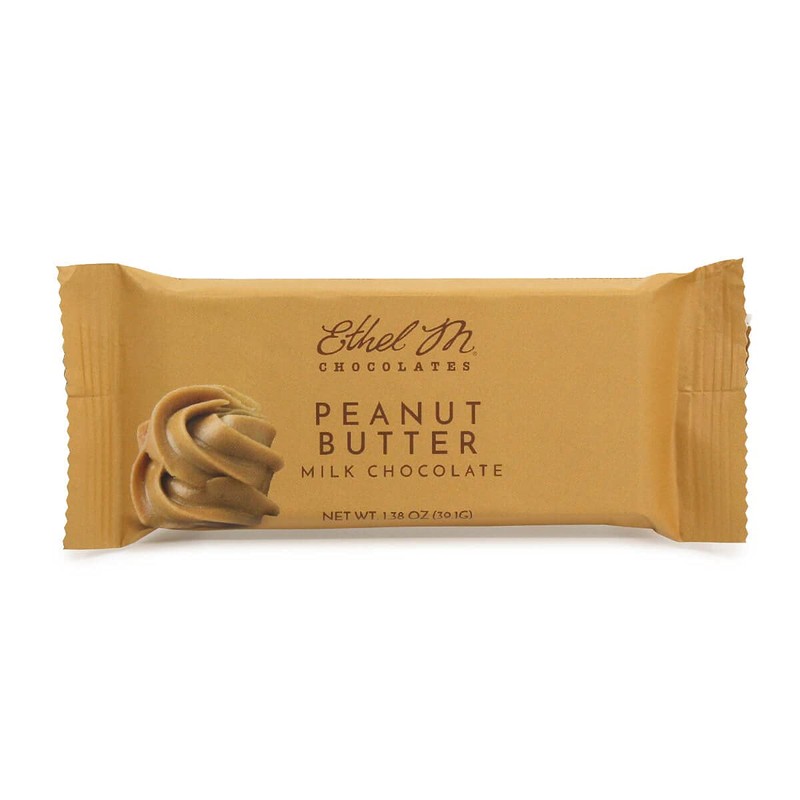 Ethel M Chocolates Premium Milk Chocolate Peanut Butter Filled Bars,