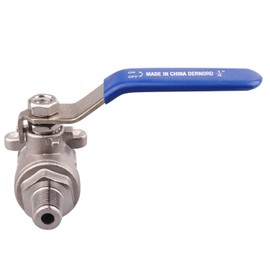 DERNORD Full Port Ball Valve 1/4 Inch - Male x Female Stainless Steel 304 Heavy Duty for Water, Oil, and Gas,1000WOG (1/4 Inch NPT)