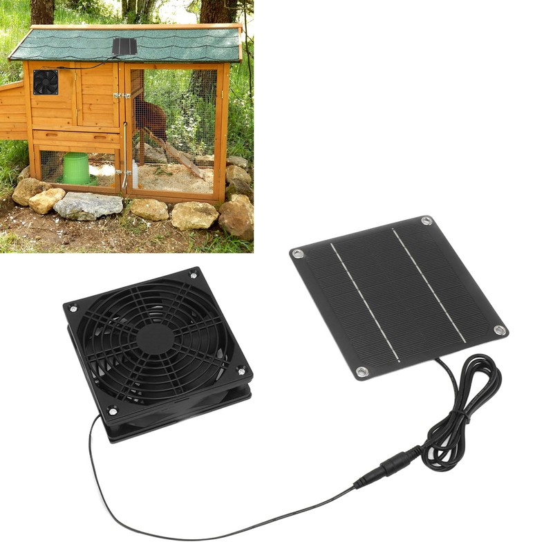 Solar Panel Fan Kit Monocrystalline Silicon 2200RPM Solar Exhaust Fan