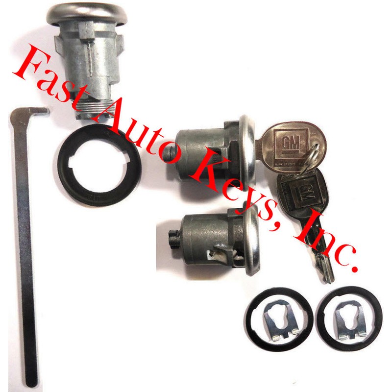 Buick 1955-1958 cerradura de maletero con 2 llaves GM auténticas