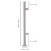 Glass Railing End Post 304 Stainless Steel Railing Post, Glass