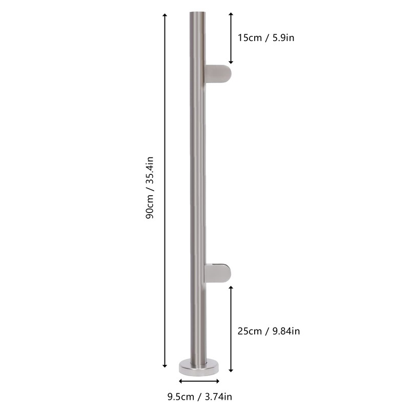 Glass Railing End Post 304 Stainless Steel Railing Post, Glass
