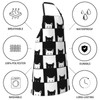 Oplp Black White Cat Waterproof Apron Cooking Kitchen Apron Unisex