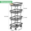 Fruit Basket Kitchen Pantry Organizers and Storage - 4 Tier