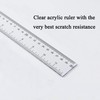 2 Pack Plastic Ruler Straight Ruler Clear See Through Measuring