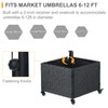 SUNNYPARK Umbrella Stand Outdoor Base with 4 Wheels Heavy Duty