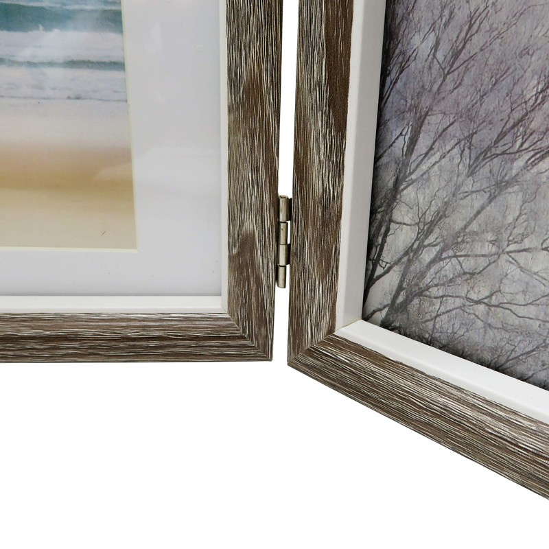 Smiling Art Foldable Photo Frame for 3 Landscape and Portrait