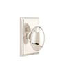 Emtek Privacy Set, Rectangular Rosette, Egg Knob, Polished Nickel