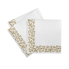 Mank Airlaid Napkins 40 x 40 cm Perfect for Golden Weddings, Catering and Celebrations Pack of 50 Rob (Gold)