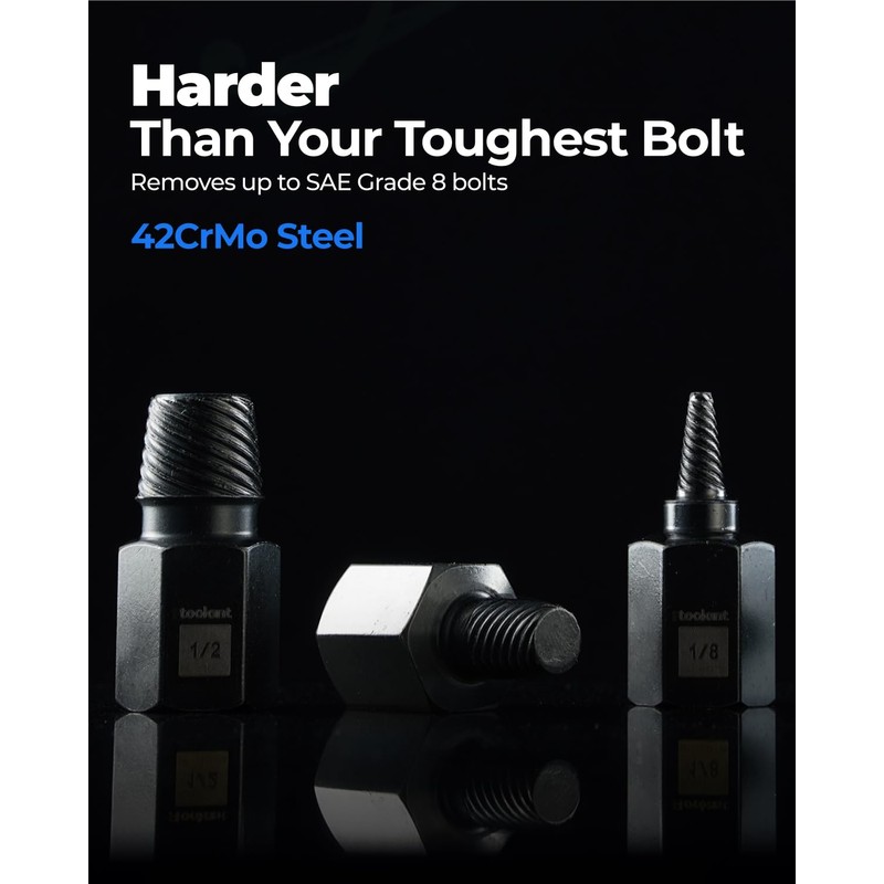 toolant 15pcs Impact Screw Extractor Set, Bolt & Nut Remover