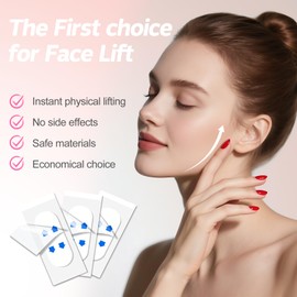BAIGUOZH Face Lift Tape, 200PCS Face Tape, Face Lift Tape Invisible, Face Tape Lifting Invisible 8 Hours of Sustained, Perfect Facial Contouring, Visually Create A More Defined Jawline and Cheekbones