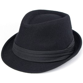 Kids-Boys Classic Panama-Fedora-Hat Trilby Manhattan-Structured Jazz Wool Cap 3-6Yrs